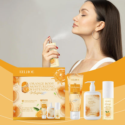 Orange Body Moisturizing Whitening Fragrance Gift Set Gentle Moisturizing Moisturizing Skin Care Set