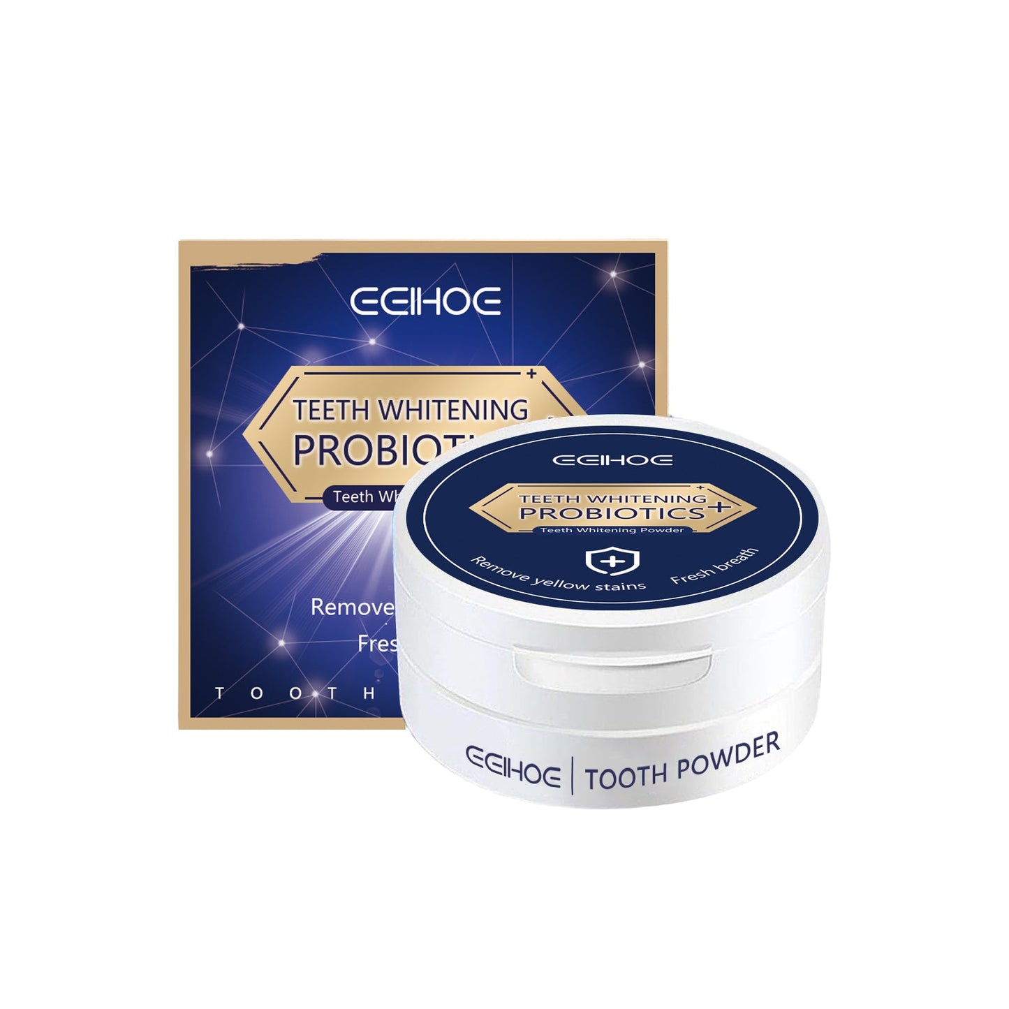 White Tooth Powder, Teeth Cleaning Brightening White Fresh Mouth Beauty Powder