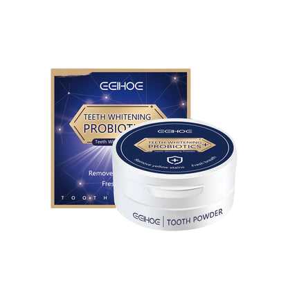 White Tooth Powder, Teeth Cleaning Brightening White Fresh Mouth Beauty Powder