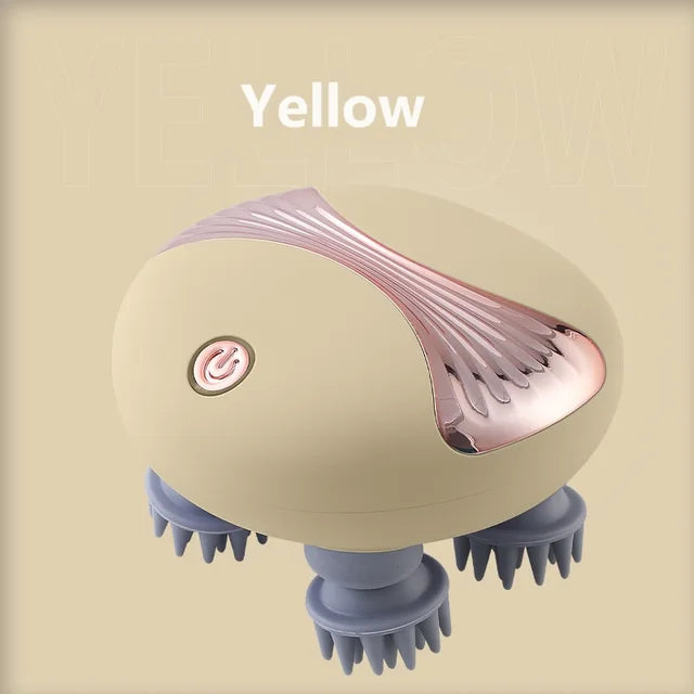 Mini Electric Head Massager Relax Shoulder Neck Deep Tissue Red Light Therapy Body Scalp Massage Kneading Vibrating Device