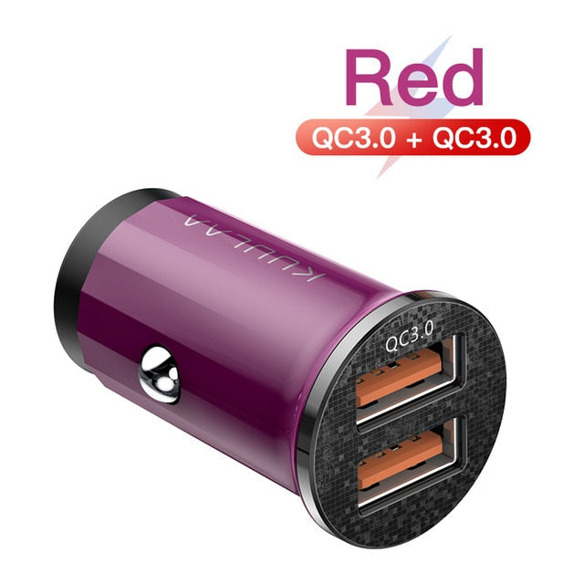 KUULAA Quick Charge 4.0 48W QC PD 3.0 Car Charger for Samsung S10 9 Fast Car Charging for Xiaomi iPhone Mobile Phone USB Charger