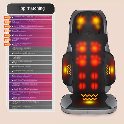 Shoulder Neck Lumbar Massage Cushion Home Cervical Back Walking Massager Waist Kneading Vibration Massage Pad
