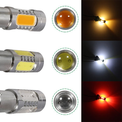NLpearl 2x Signal Lamp 1156 LED BA15S P21W BAU15S PY21W Auto Turn Signal Light 12V COB 1157 BAY15D P21/5W LED Brake Stop Lamps