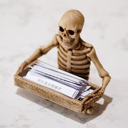 Antique Skull Holding Slot Storage Small Tray