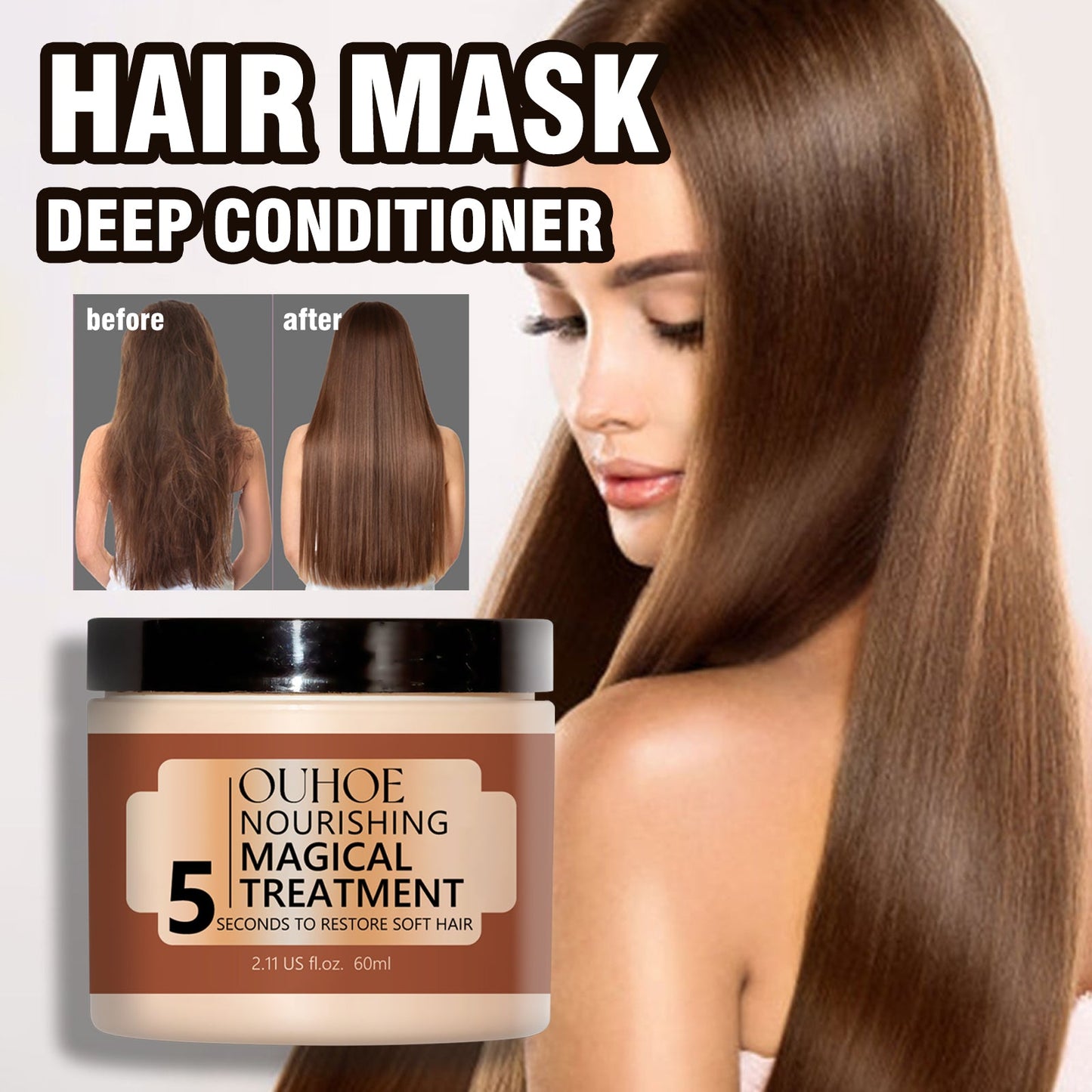 Nourishing Hair Mask, Repair Hair Dye, Perm, Split End Dry Damage, Moisturize And Smooth Hair Mask