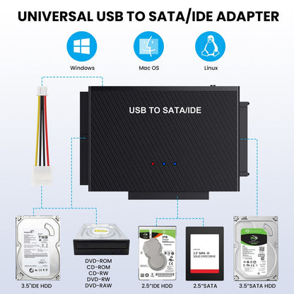 TYPE-C hard drive adapter USB3.1 to SATA IDE easy drive cable 2.5-inch 3.5-inch adapter cable