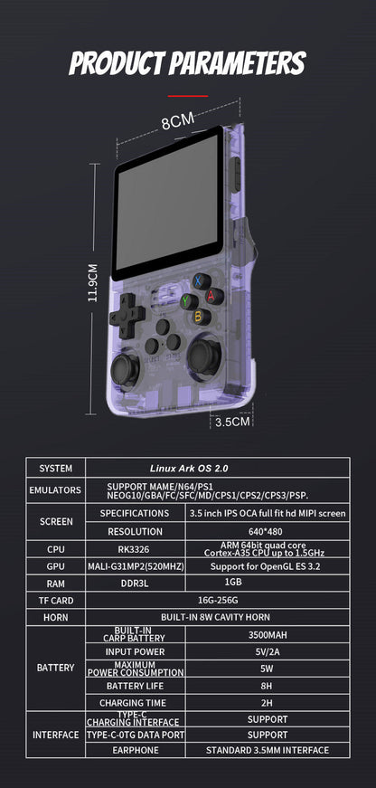 R36S Portable Handheld Retro Arcade Joystick All-in-One Open-Source Gaming Console