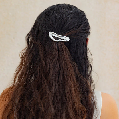 Summer temperament metal hair clip female Hairpin simple irregular back of the head clip