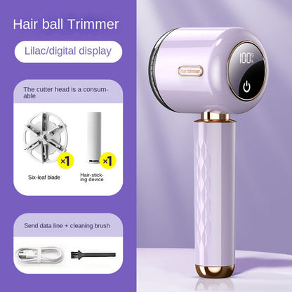 Fuzz Trimmer with Digital Display for Home Use, Rechargeable Sweater Defuzzer and Hair Remover 2-in-1