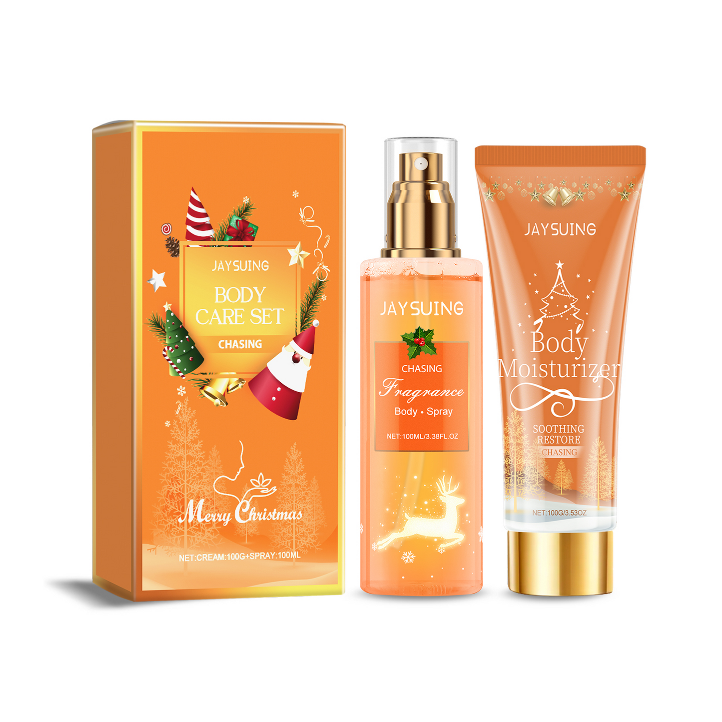 Christmas Perfumed Body Care Set, Deodorant Spray Body Lotion For Lasting Holiday Party Scent