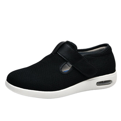 Summer and autumn styles with added fat and widened elderly shoes healthy walking and casual shoes for women easy to put on and take off adjustable shoes