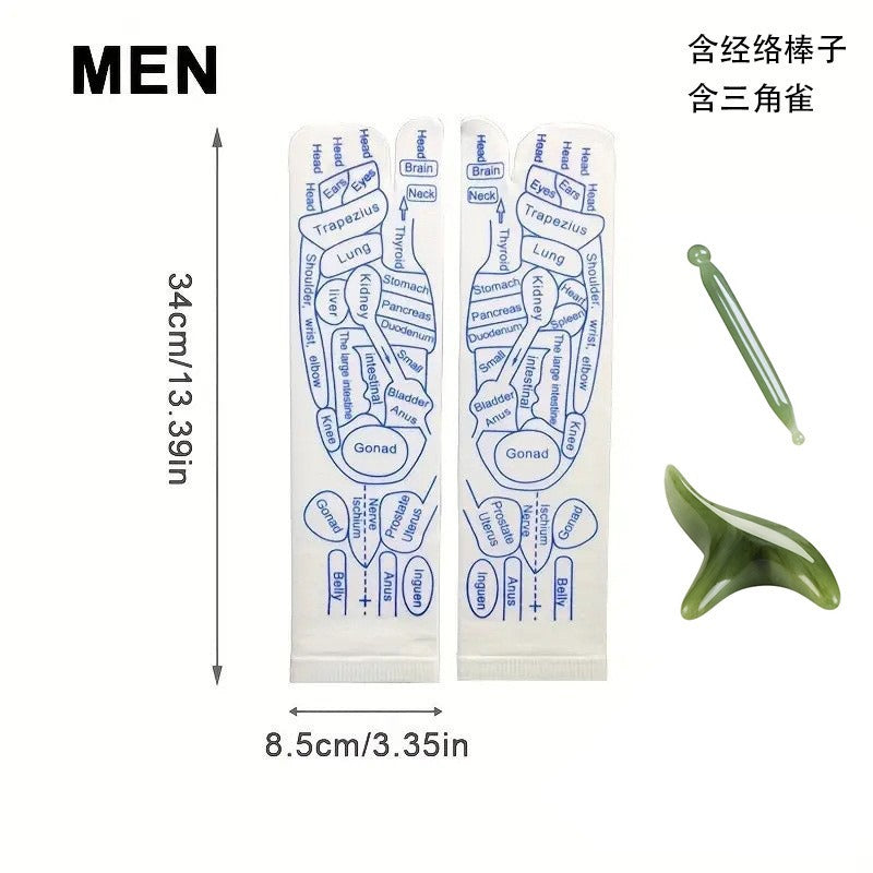 Reflexology Socks Women Foot Massage Meridian Acupoint Reflex Area Acupoint Socks And Foot Acupoint Illustration Socks for Foot