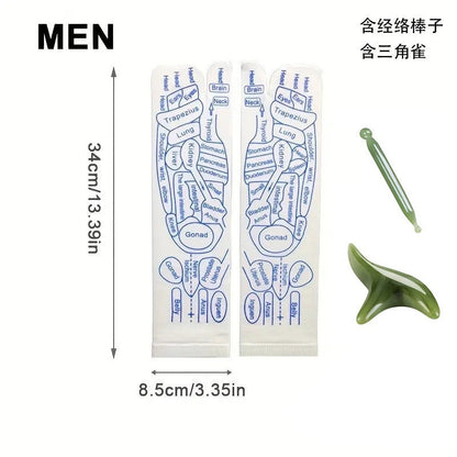 Reflexology Socks Women Foot Massage Meridian Acupoint Reflex Area Acupoint Socks And Foot Acupoint Illustration Socks for Foot