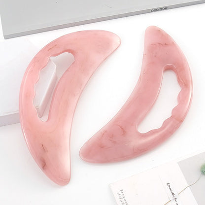 Large curved blade scraping board, resin honey wax scraping board, lazy person scraping neck and waist massager scraping piece massage board
