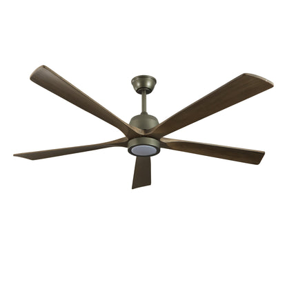60 "modern wooden ceiling fan with lighting and remote control, 6-speed noiseless reversible DC motor ceiling fan