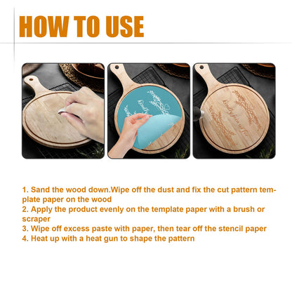 Wood Burning Paste, Camping Outdoor Wood Cloth Combustion DIY Pyrography Wood Burning Paste