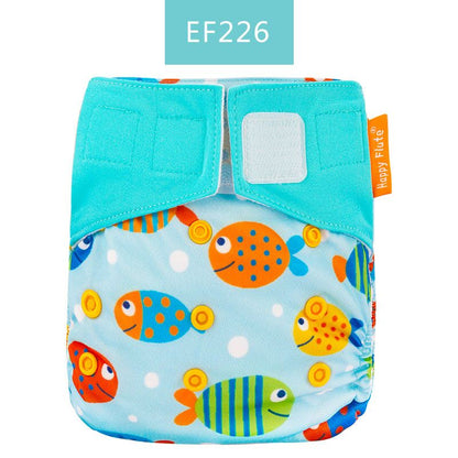 Happy Flute 1 pcs heavy wetter night AIO AI2 baby cloth diaper nappy one size fit all