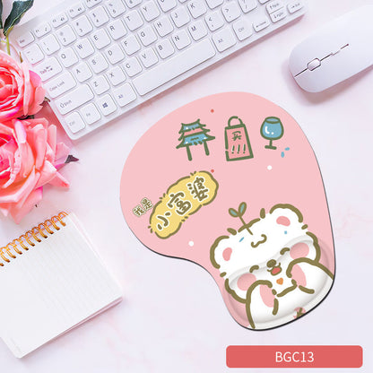 Silicone wrist mouse pad female comfortable computer soft non-slip hand rest pad thick non-slip wrist rest cute game pad