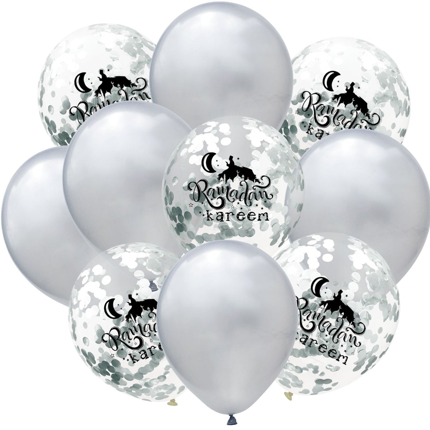 Moon Castle Party Celebrates Latex Balloon Transparent Paper Shard Glitter Balloon Set