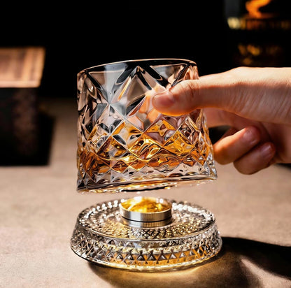 CrystalTwirl Rotating Drink Glass