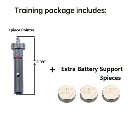Golf swing training aid: swing plane corrector, posture indicator, indoor laser practice tool.