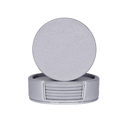 Creative PU leather coaster Exquisite insulated tea water cushion Square leather coaster