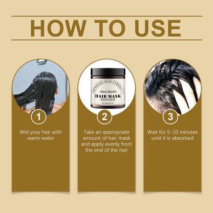 Repair Moisturizing Hair Mask, Moisturizing, Nourishing And Repairing Dry Hair, Smooth, Soft And Glossy Hair Mask