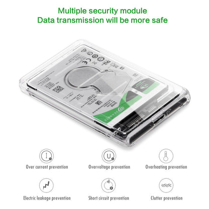 2.5-inch tool free transparent hard drive case 3.0 notebook external portable hard drive case 3.0 SSD