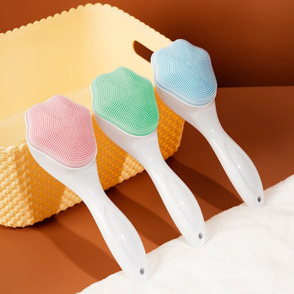Cat Claw Face Wash Brush Silicone Long Handle Cat Claw Brush Soft Silicone Pore Cleaning Brush Facial Cleanser
