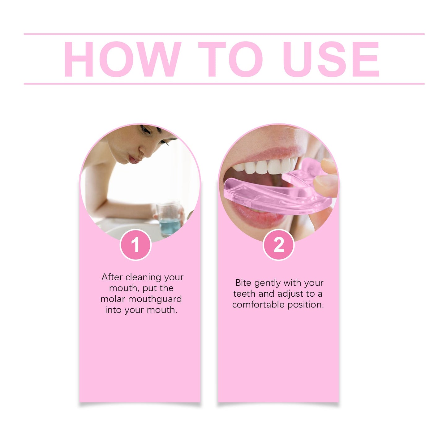 Pink Night Molar Mouth Guard Prevents Sleep Snoring Bite Molar Mouth Guard Protects Teeth