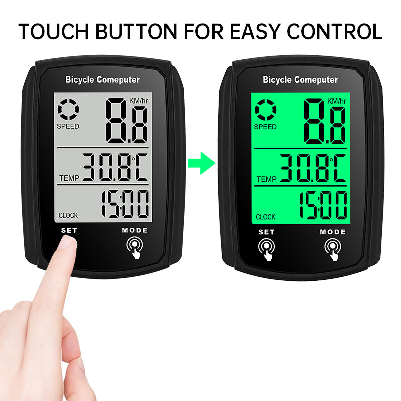 Wired LCD Digital Bicycle Computer - Speedometer and Odometer with Backlight, a Must - have Bike Accessory
