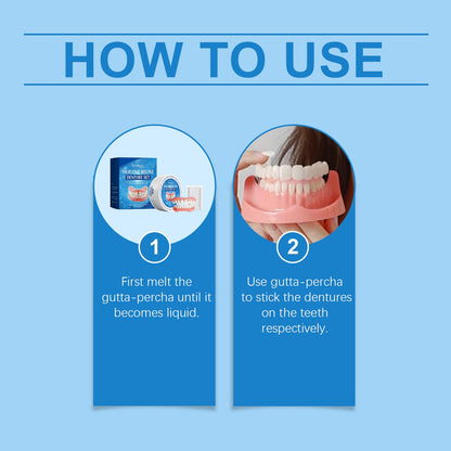 Cosmetic Denture Set, Improve Smile Comfort Cosmetic Dental Crevices Care Set