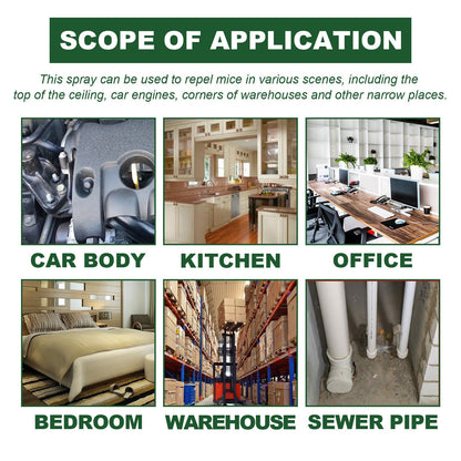 Jue Fish rats repellent spray car body kitchen office bedroom warehouse sewer pipe anti rat spray 60ml mouse repellent spray