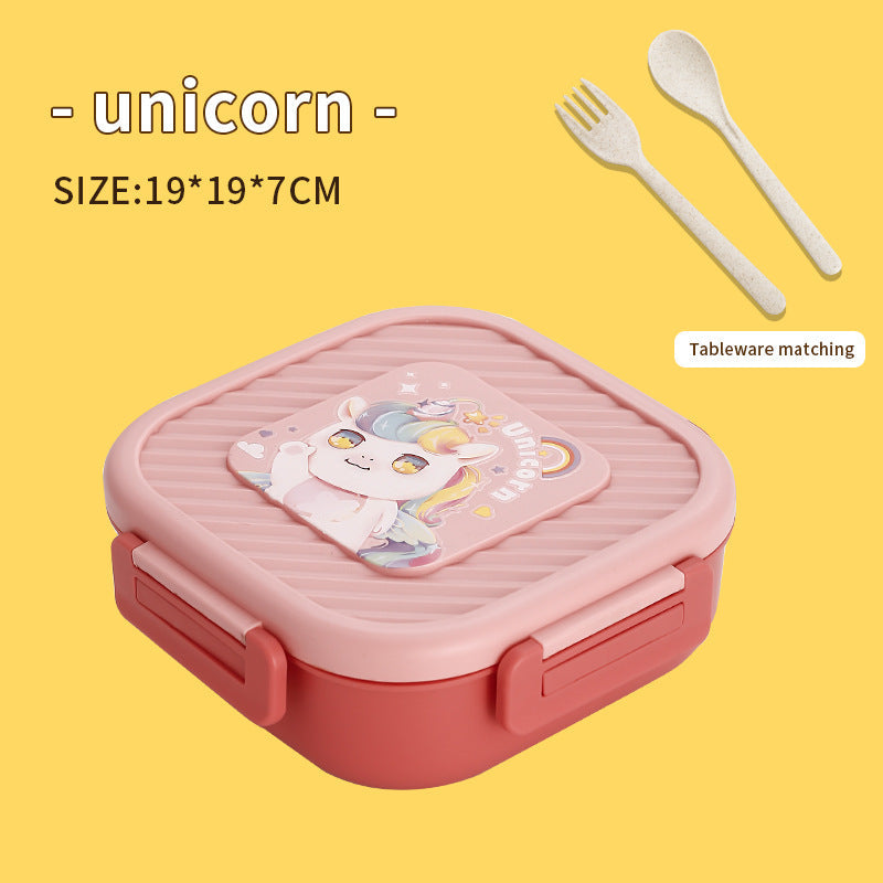 Portable heatable sealed square compartment lunch box bento box lunch box