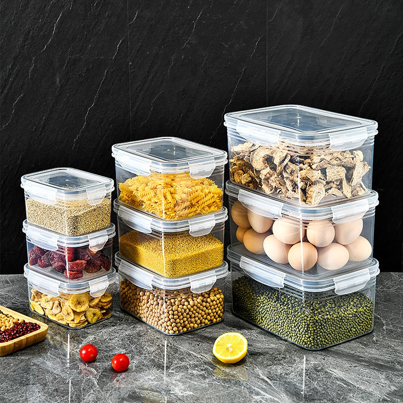 Kitchen food sealed preservation box fruit and vegetable drainage plastic storage box with lid