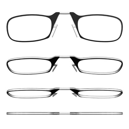 Nose clip presbyopic glasses keychain ultra lightweight carrying elderly glasses wallet glasses reading glasses