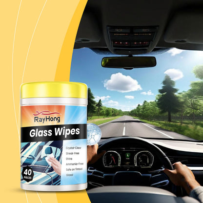 Car Glass Cleaning Wipes Glass Rearview Mirror Anti-Fog Refurbished Anti-Oil Cleaning Universal Wipes