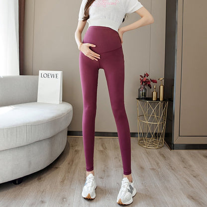 Pregnant Women's Shark Pants Do Not Drop Off Leggings Double Sided Brushed Large Size 100kg High Waist Hip Lifting Barbie Pants