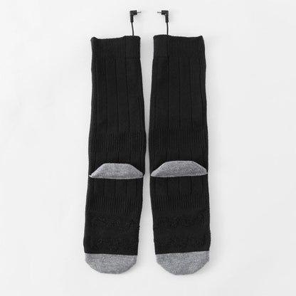 Heating socks, warm electric socks, USB charging long tube skiing socks, men's and women's winter heating and foot warming socks