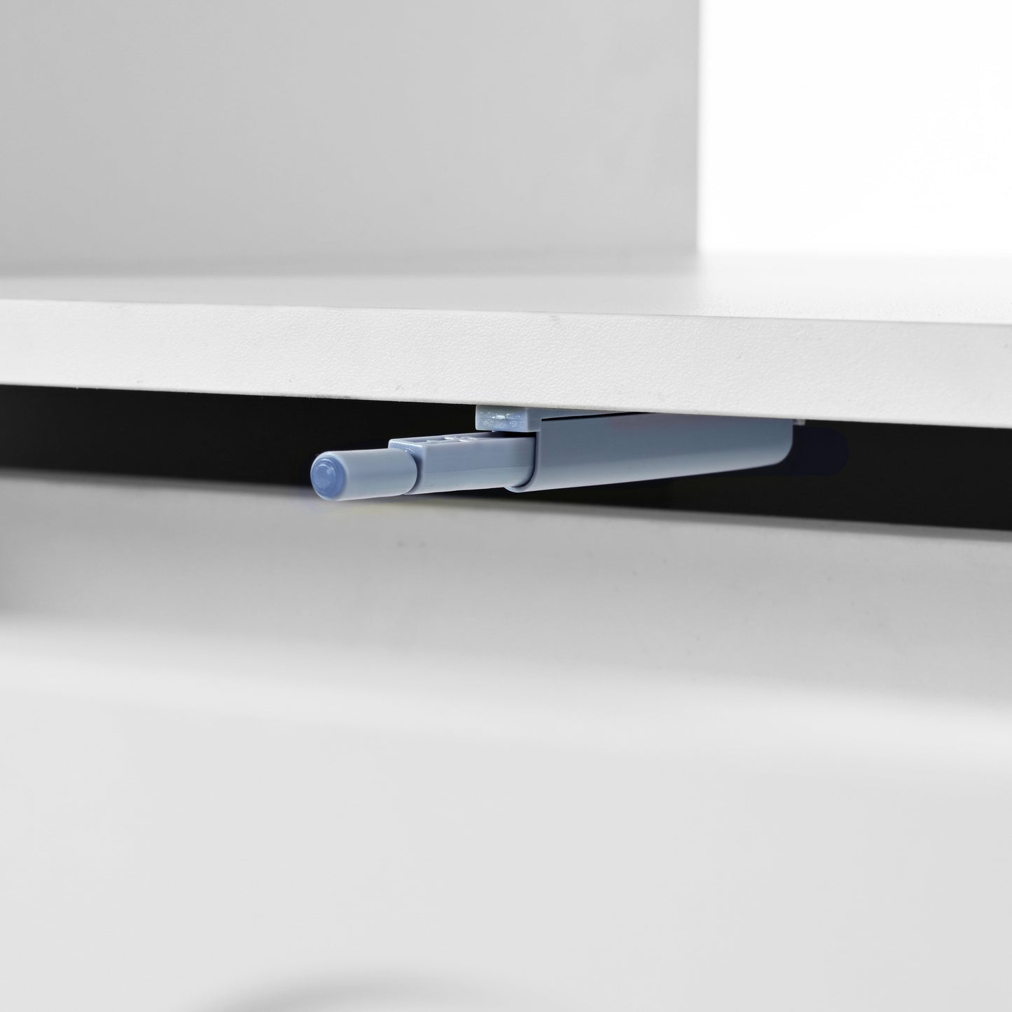 ON-TRANS flexible cream style coffee table with 2 brake wheels, drawers, large storage space, white, 39.37 '' x 23.6 ''
