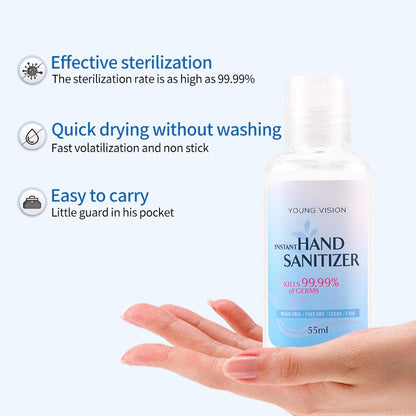 55ml Anti Virus Alcohol Hand Sanitizer Anti Bacteria Moisturizing Aloe Vera Hand Wash Disinfectant Gel Disposable Soap Skin Care