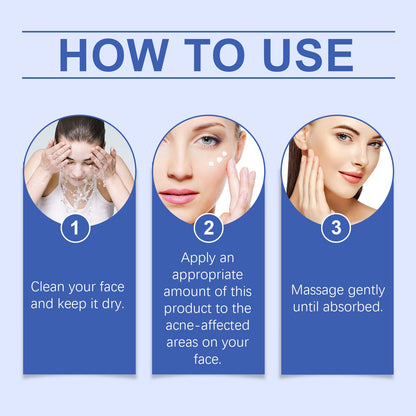 Herbal Acne-Clearing Cream Face Refreshing Oil Control Gentle Pore Cleansing Cream
