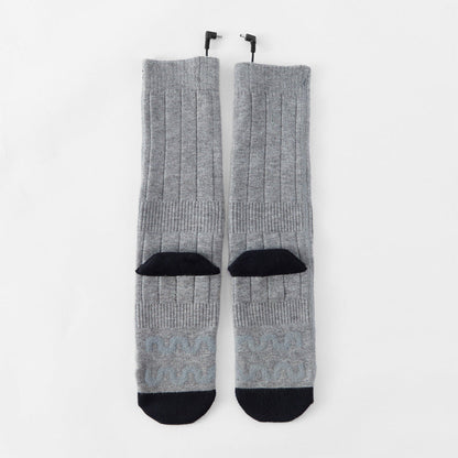Heating socks, warm electric socks, USB charging long tube skiing socks, men's and women's winter heating and foot warming socks