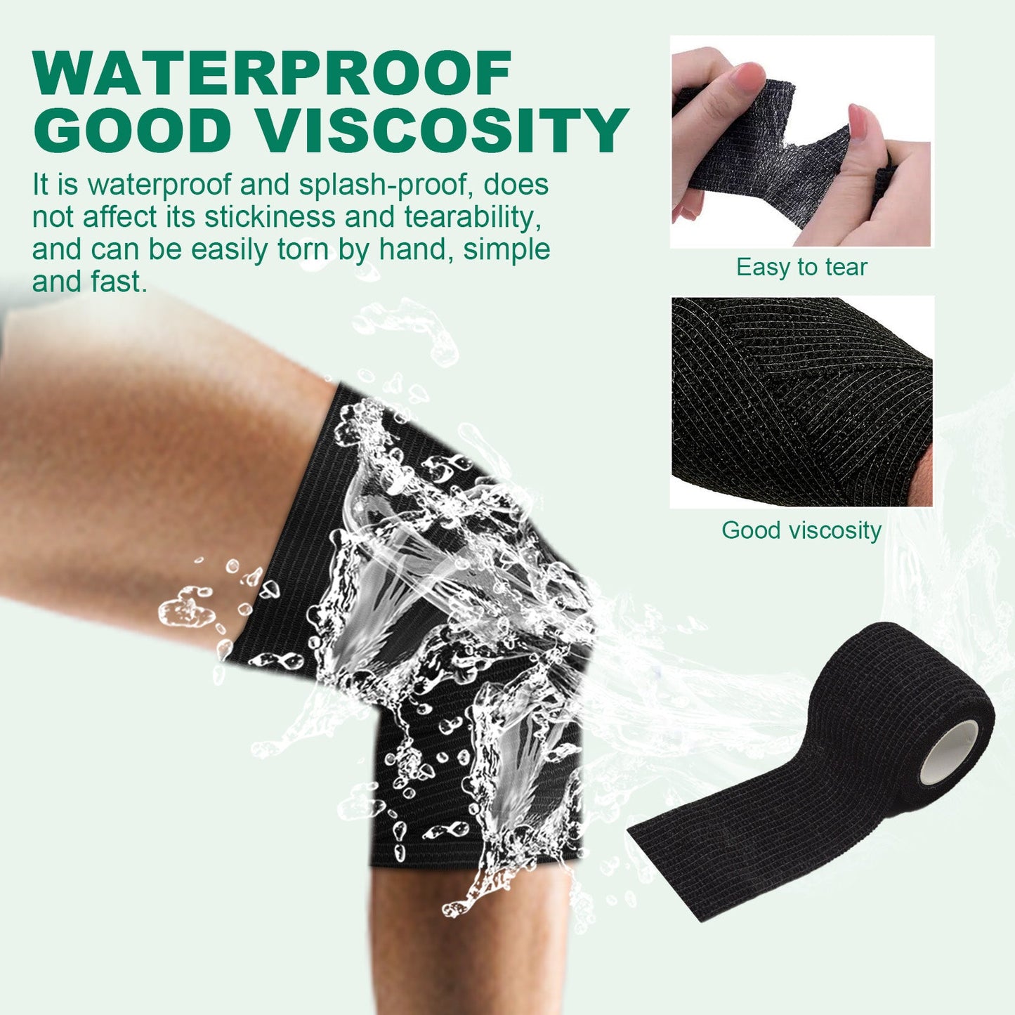 Elastic Self-Adhesive Sports Bandage, Waterproof Elastic Protective Bandage For Wrist, Elbow And Knee Soreness
