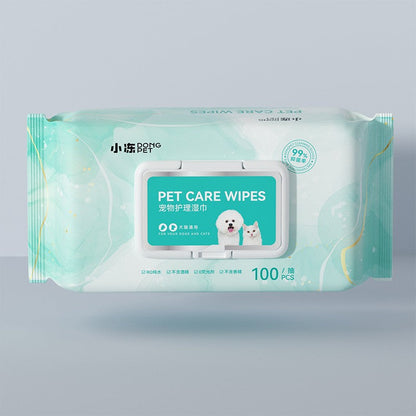 Pet Wet Wipes 100 Sheets for Cats and Dogs Eye Cleaning Tear Stain Wipes Extra Large and Thick Cat and Dog Supplies