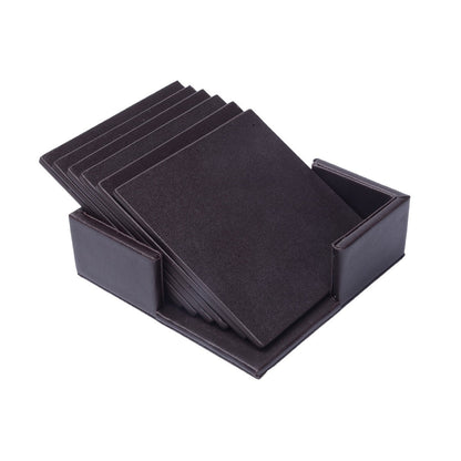 Creative PU leather coaster Exquisite insulated tea water cushion Square leather coaster