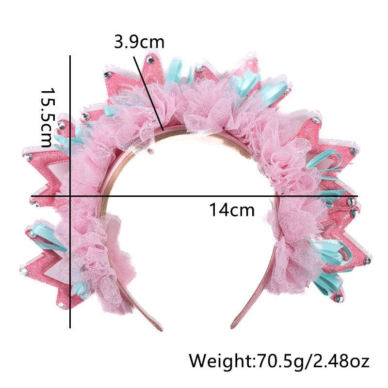 Fashionable new fabric crown hairband for women