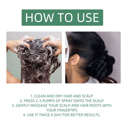 Black Hair Spray Dense Nourishing Roots Shine Smooth Natural Black Hair Cover White Hair Conditioner Spray