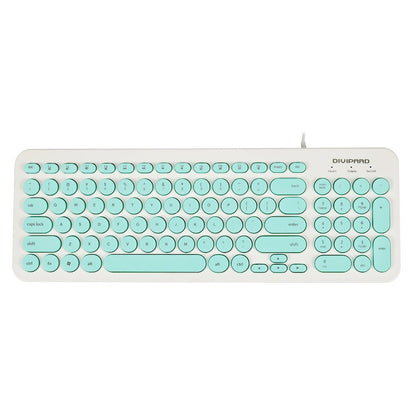 D520 Silent Wired Esports Keyboard USB Ultra Thin 104 Key Business Office Retro Punk Computer Gaming Keyboard