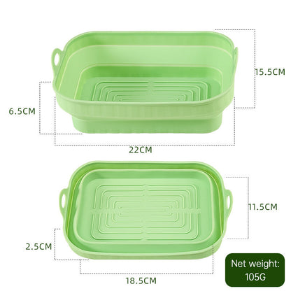 Silica Gel Air Frying Pan Baking Pan Household Food Grade High Temperature Resistant Silica Gel Steaming Pan Pan Pad Baking Cake